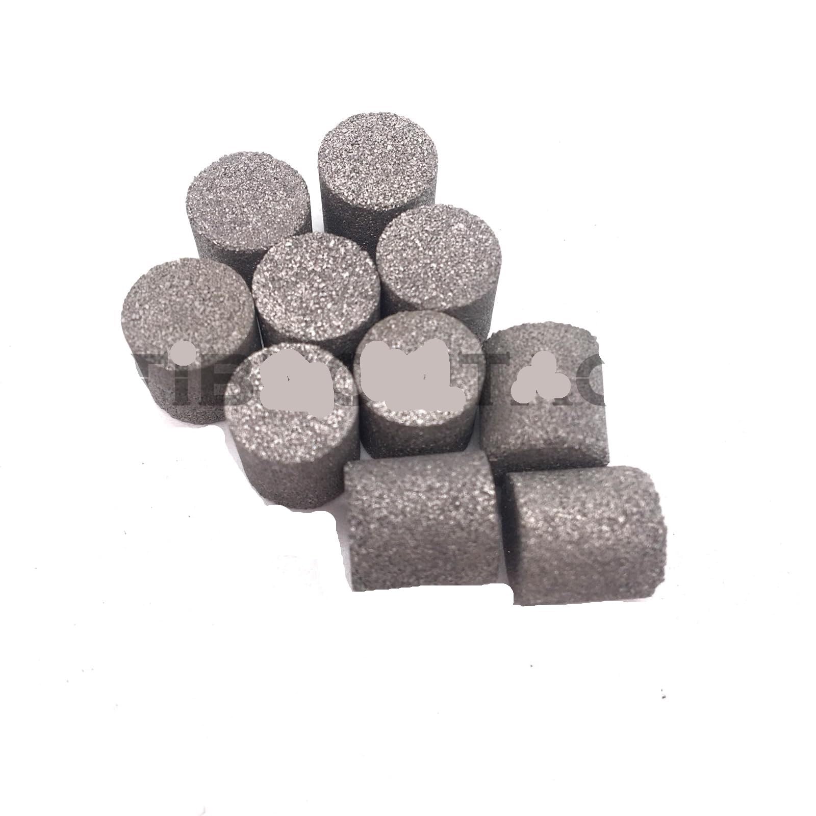 Blok filtracyjny ze spiekanego proszkiem metalu do podłoża anodowego i superkondensatora - niestandardowa kolumna filtracyjna z porowatego metalu mikronowego (10 mm x 10 mm) - 10 szt.