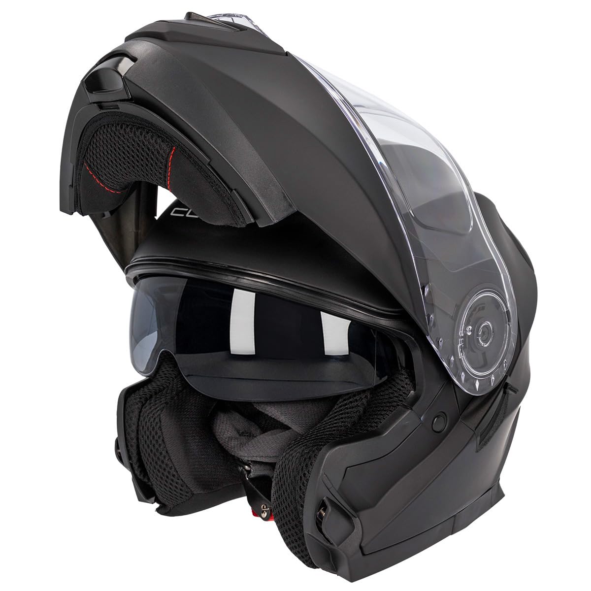 Curve Casco Modular para Moto, Krypton, Material Resina ABS termoplástica, Sistema de ventilación, Visor Solar Ahumado, Cierre micrométrico, Adultos, Hombre y Mujer, ECE 22.06
