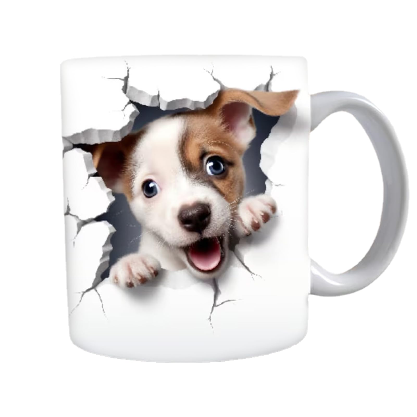 Vixar Tazza In Ceramica Con Cucciolo Cavapoo, Design Colorato Ad Acquerello, 311g, Stampa Su Entrambi I Lati, Adatta A Microonde E Lavastoviglie, Rosa, Regalo Per Amanti Cani