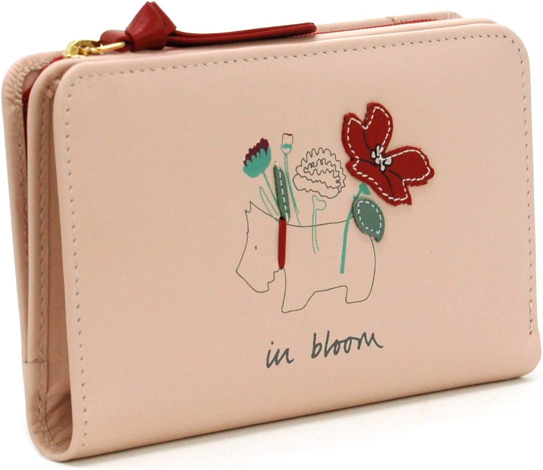 RADLEY Medium Leather Zip Top Purse 'In Bloom' in Blush Pink