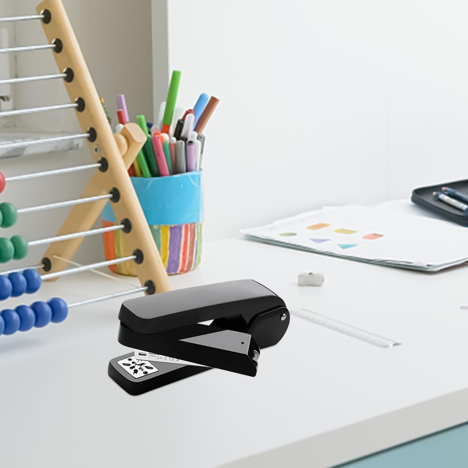 Cucitrice a braccio lungo, rotazione a 360 gradi, capacità 50 pagine, multifunzionale per ufficio e scuola, ideale per rilegare opuscoli
