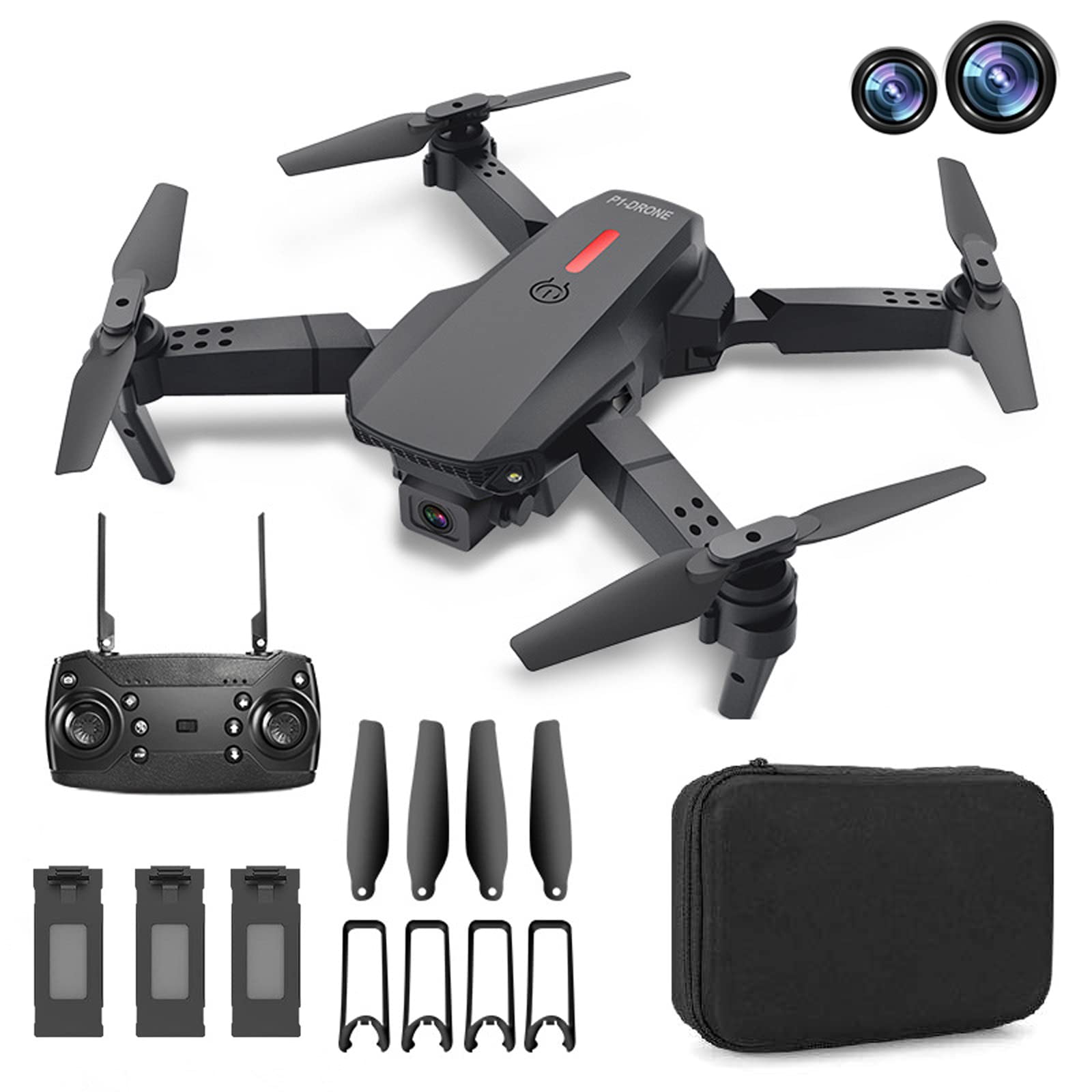 Quadricottero telecomandato per drone per fotografia aerea esterna con fotocamera 4K, Quadricottero RC per principianti, Quadricottero telecomandato per drone per fotografia aerea esterna pieghevole