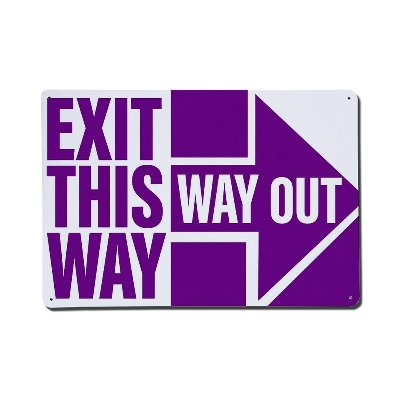 Exit This Way Out Shop Entrance 1 Vintage Metal Tin Sign Plaque Wall Decor for Cafe, Club, Garden Metal Poster 8x12Inch