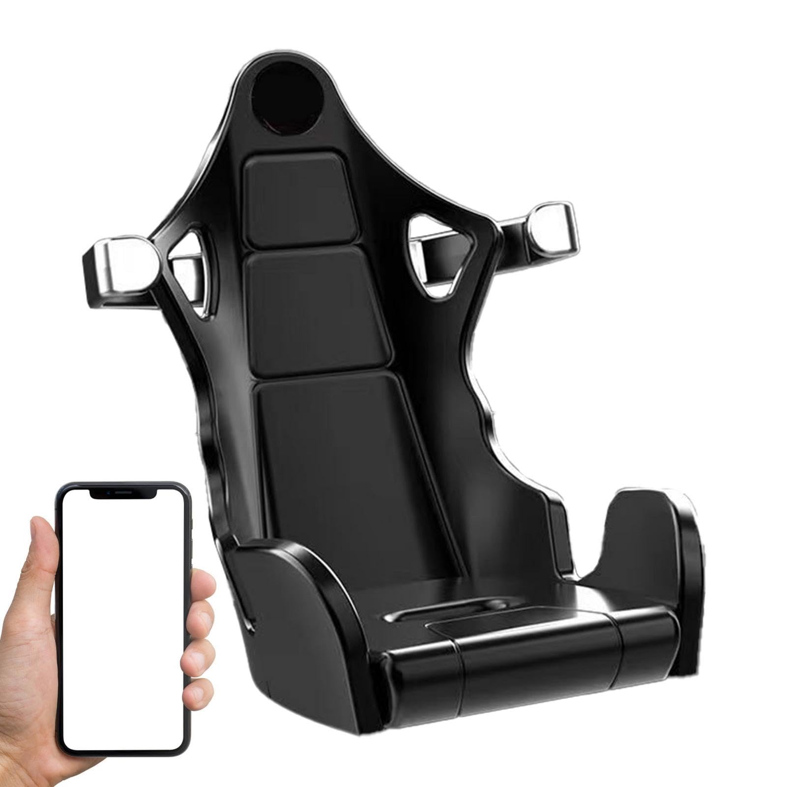 Soporte de teléfono para asiento de carreras de automóviles,Soporte de teléfono para asiento de carreras - Soporte de teléfono para rejilla de ventilación para coche | Soporte de teléfono con