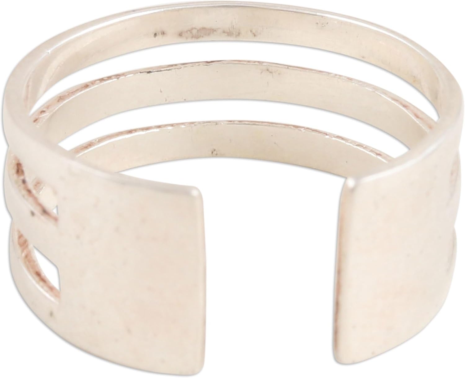NOVICA No Stone .925 Sterling Silver Toe Ring 'Future History'