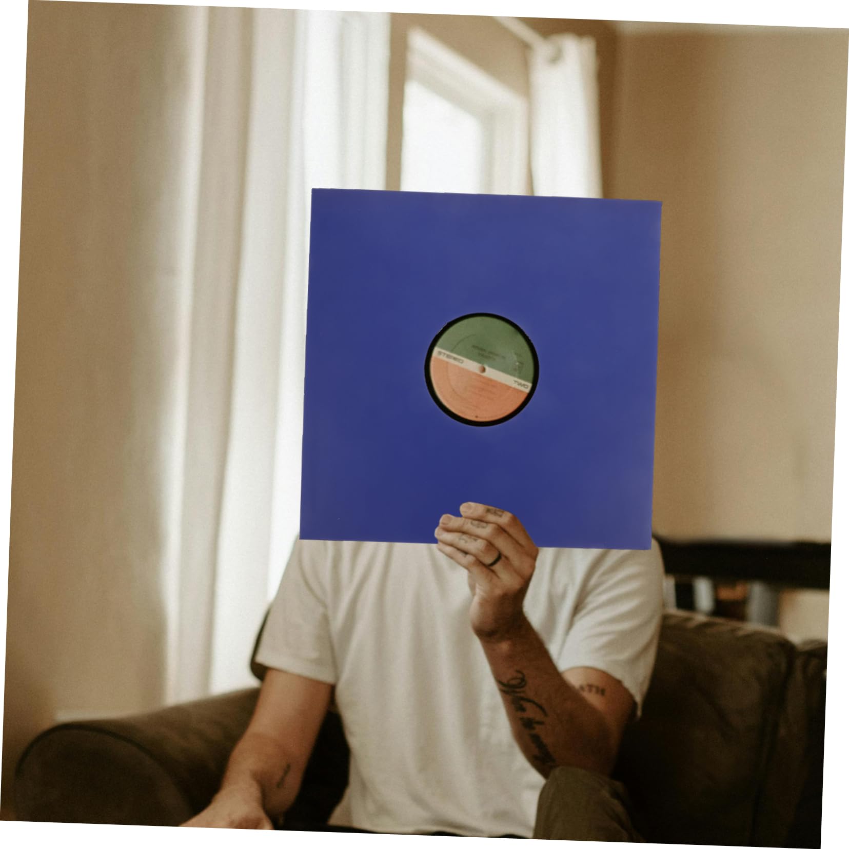Custodia Giacca per Dischi in Vinile 12 Pollici in Carta Kraft Blu, Protezione Resistente per Album Vinile, Confezione da 10 Pezzi per Conservare e Mantenere Puliti i Dischi