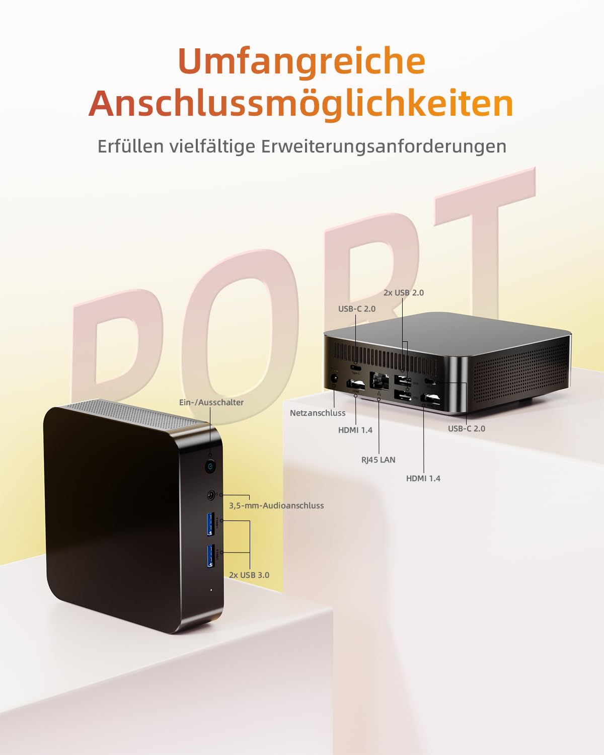 Mini PC with Intel N3150 , 8GB RAM 256GB SSD Micro Computer with