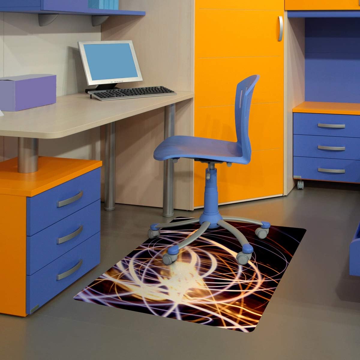 "Floortex Polycarbonate Drops Photo Chair Mat 36"" x 48"" for Carpets and Hard Floors", drops print (FC229220ECDR)