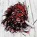 ICObuty Metallic Cheerleading Pom Poms Foil Fluffy 12 inch 2 Pack NO Sheddingfor Sport Squads Dance Hen Party Stage Performance Celebration (Red/Black)