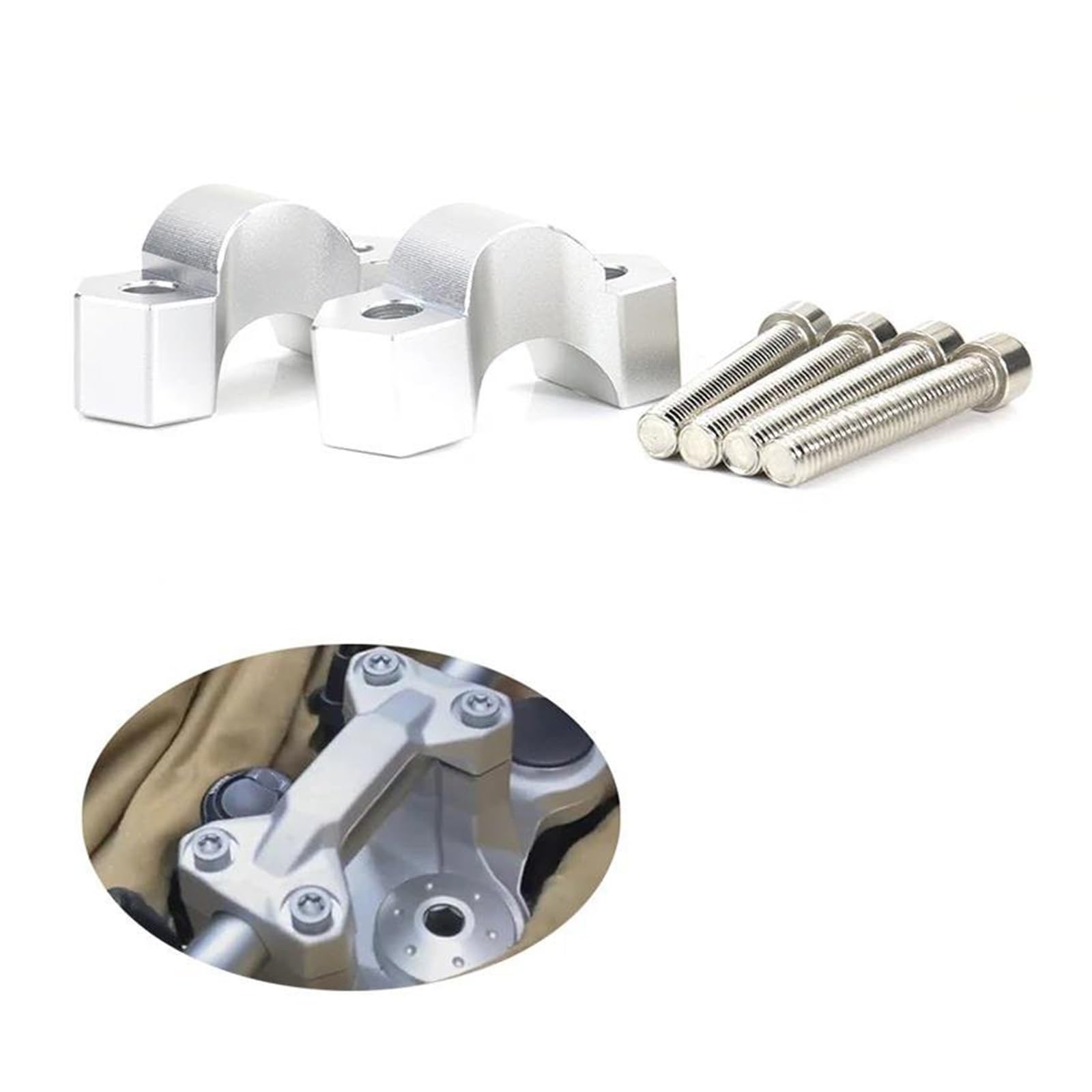 Rehausseur Guidon Moto Kit Montage Pince Rehausseur Guidon CNC pour Moto pour F850GS F850 GS pour Aventure Adaptateur Pince Rehausseur Guidon Pontets Guidon