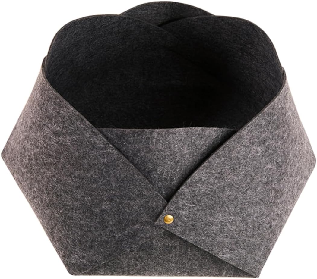 Creative Flower Petal Shaped Cat House Dark Grey Felt Nest for Cats Durable Soft Four Seasons Sleeping Bed Easy