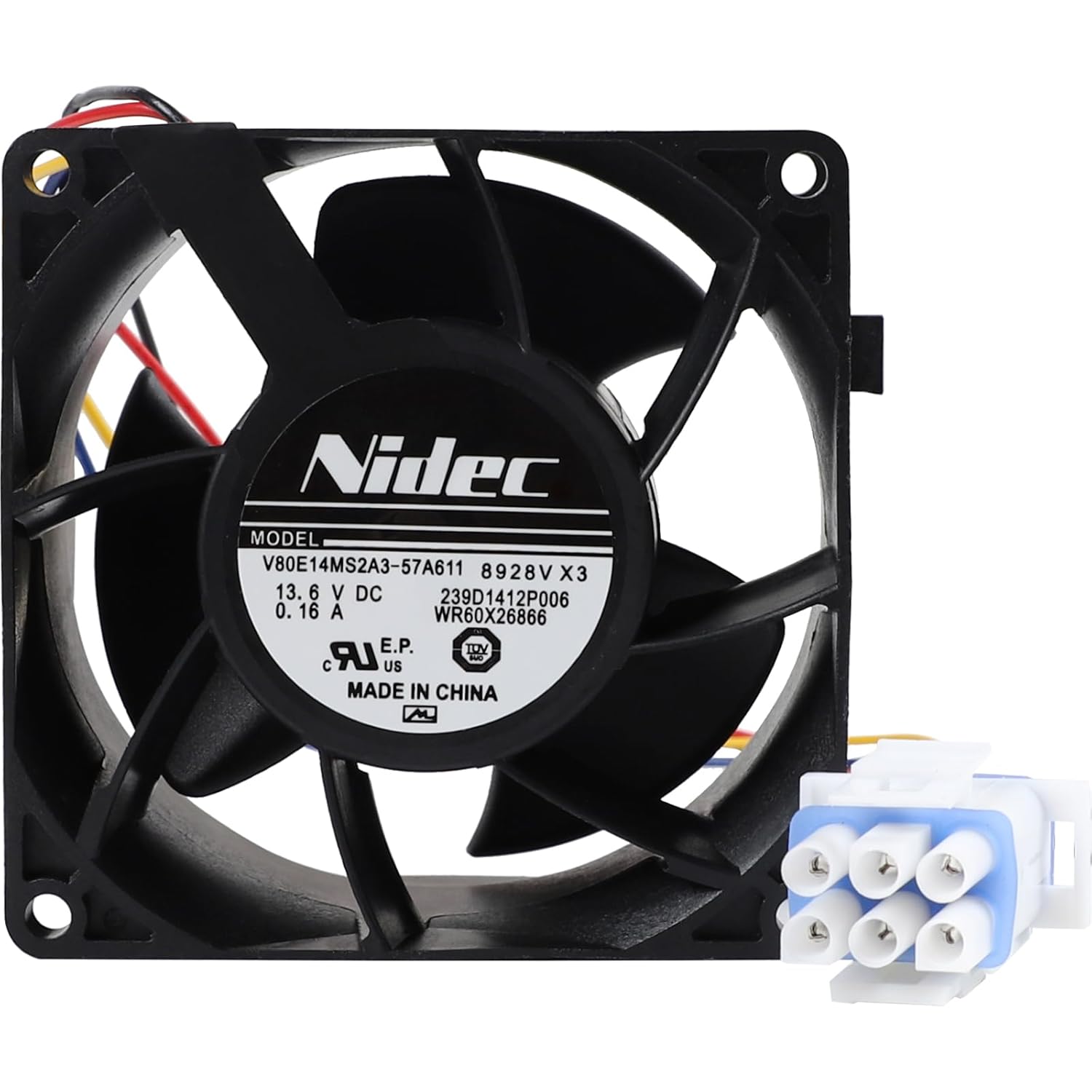 Refrigerator Evaporator Fan Motor for GE Model Numbers GFE28GMKBES GFE28HSHGSS PFE28KMKGES GFE28GMKCES GFE28GMKDES GFE28GMKEES GFE28GMKJES GFE28GSKBSS GFE28GSKHSS GFE28HSHFSS GFE28HSKESS