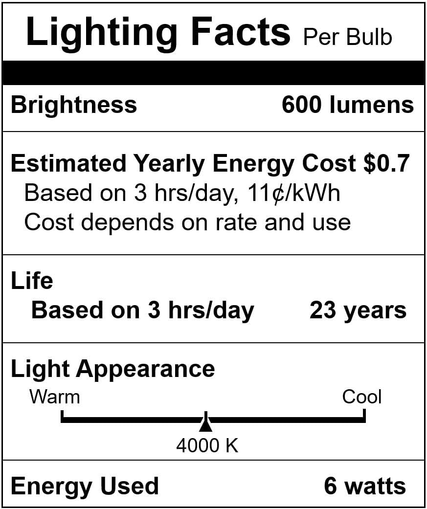 Simba Lighting LED Edison Vintage Vanity Globe Filament G25 (G80) 6W Dimmable 60W Equivalent (6 Pack) 120V Light Bulb for Bathroom Makeup Mirror, Medium E26 Base, CE and RoHS, Natural White 4000K