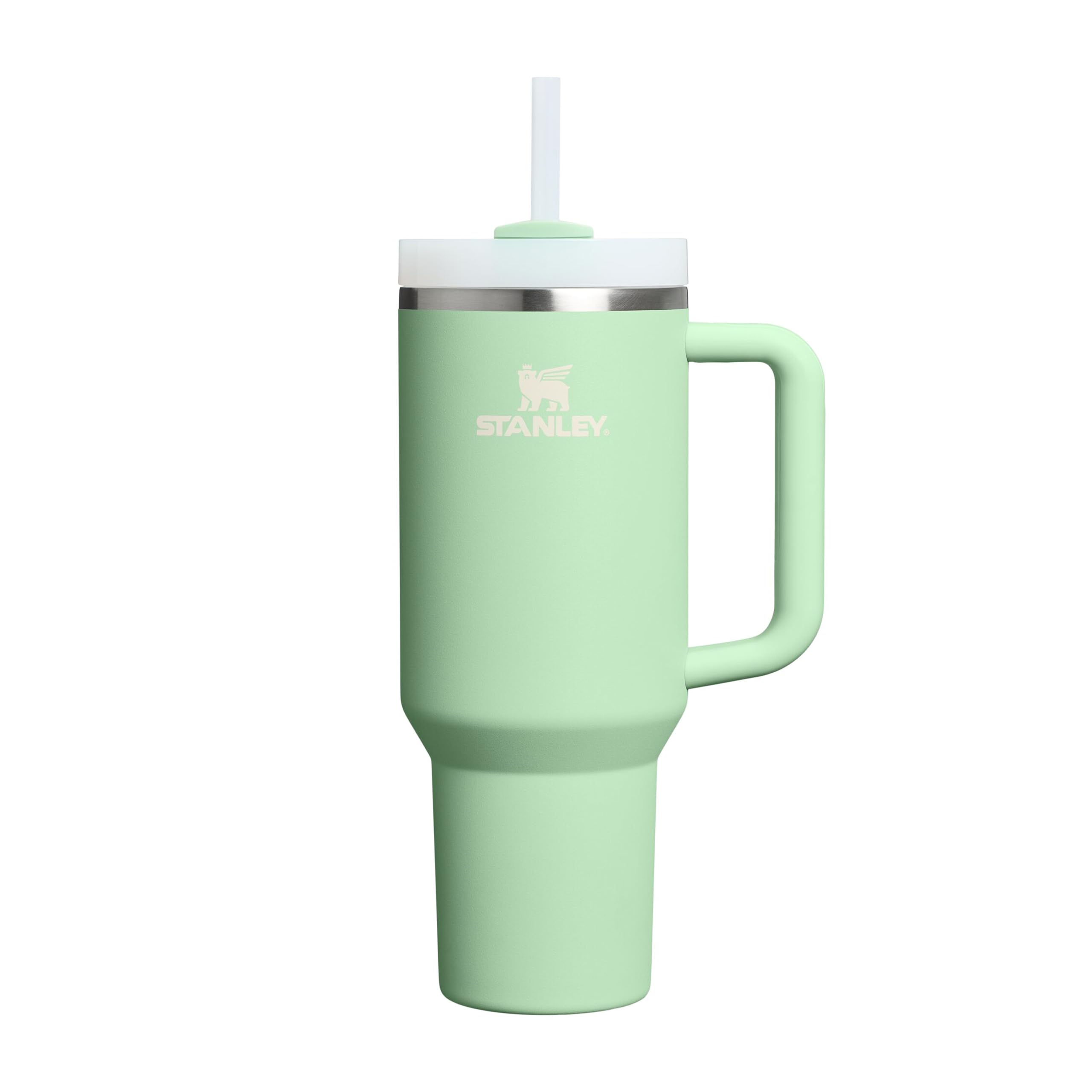 STANLEY 1913 Quencher H2.0 Flowstate Tumbler 1.2L - Cold for 11 Hours - Iced for 48 Hours - Metal Water Bottle with Straw, Handle and Lid - Dishwasher Safe - Travel Mug for Cold Drinks - Pistachio