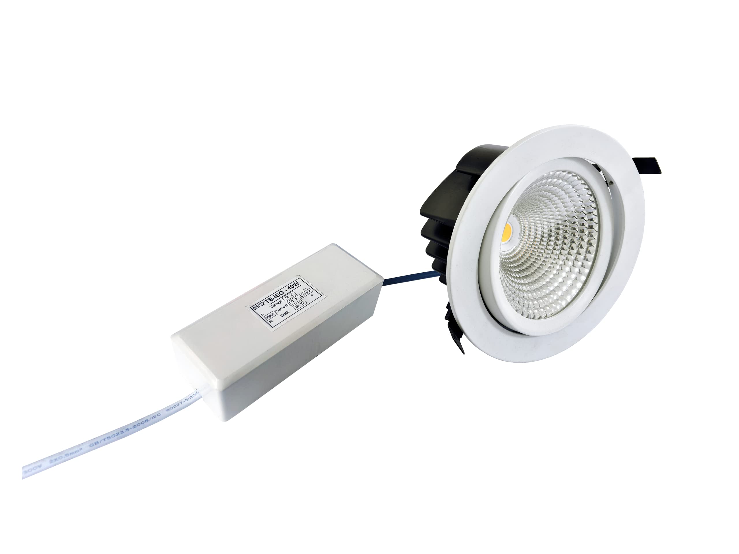 Technobeam 40 Watt Natural White: 4000K LED Theta cob round Light, Spot Light/For POP False Ceiling With Die Casted Aluminium Body For Home and Office (Pack of 10, 40 Watt) 2