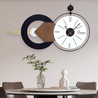 Sponsored Ad - 35x20 Inch Battery Operated Large Wall Clock for Living Room Decor - Modern Decorative Clocks Abstract Art ...
