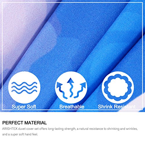 Arightex Boho Lotus Bedding 3D Watercolor Flowers Duvet Cover Rainbow Girls Bedding Set India Home Decor (Full) #TOP5