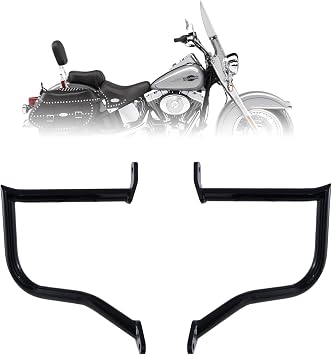 Kinglemc Rear Saddlebag Guard for Harley Softail Deluxe 05-17Gloss Black