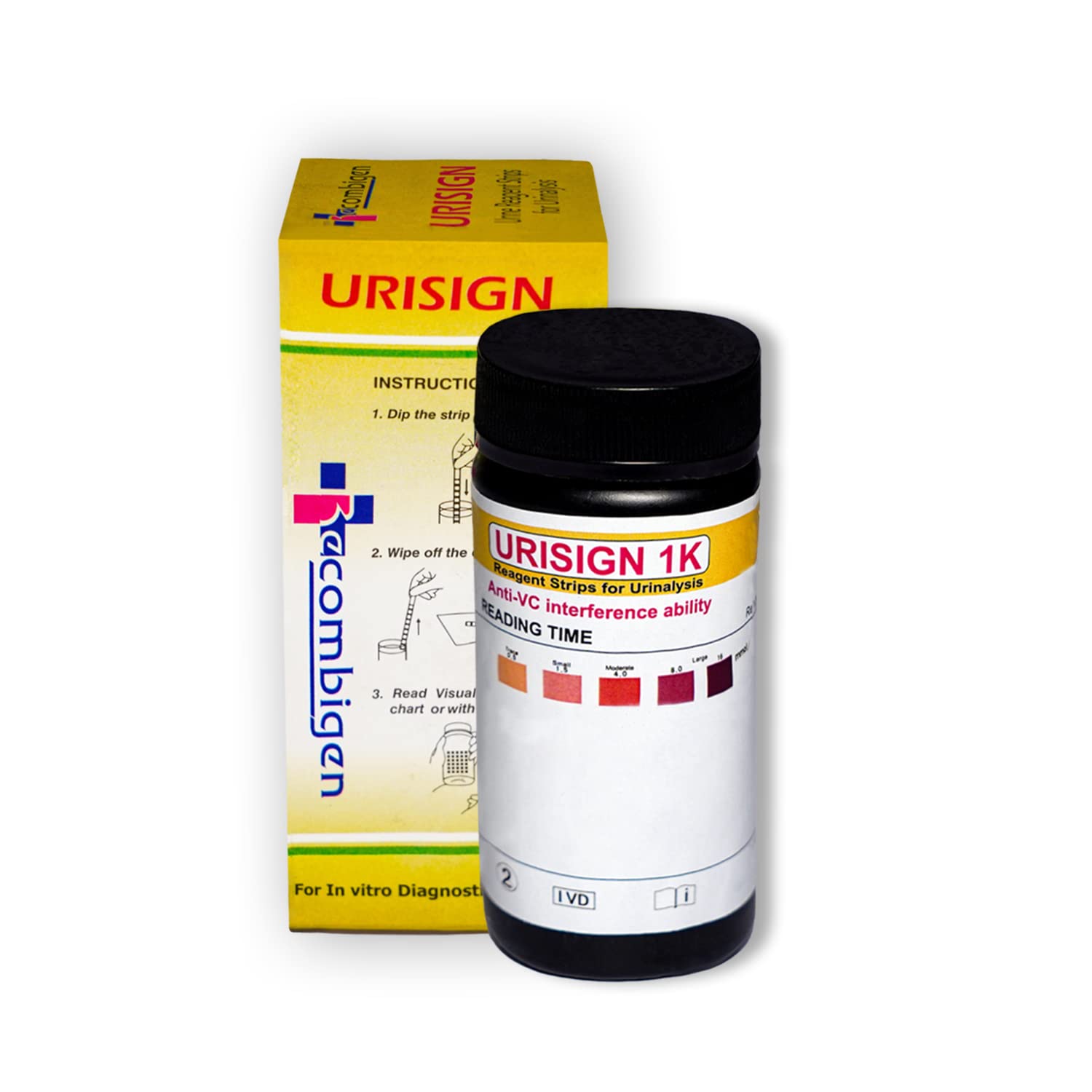 Urisign Ketone Urine Test Strips Reagent Strips for Urinalysis 100 Test Strips
