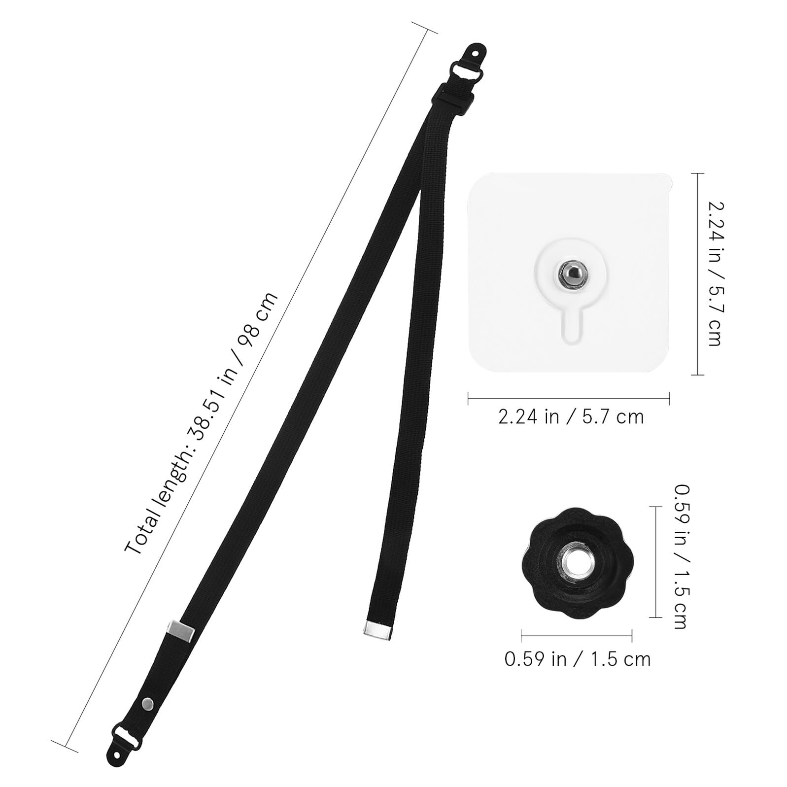 6 Piezas Correas de Seguridad para Muebles Ajustables Cintas Antivuelco para Tv y Gabinetes Anclajes para Protección Infantil Previenen Caídas de Televisores y Cómodas