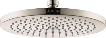 AXOR AXOR Starck 10-inch Showerhead Upgrade Modern 1-Spray Rain Round with QuickClean in Brushed Nickel, 26070821