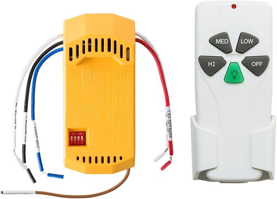 Universal Ceiling Fan Remote Control and Receiver Complete Kit replace