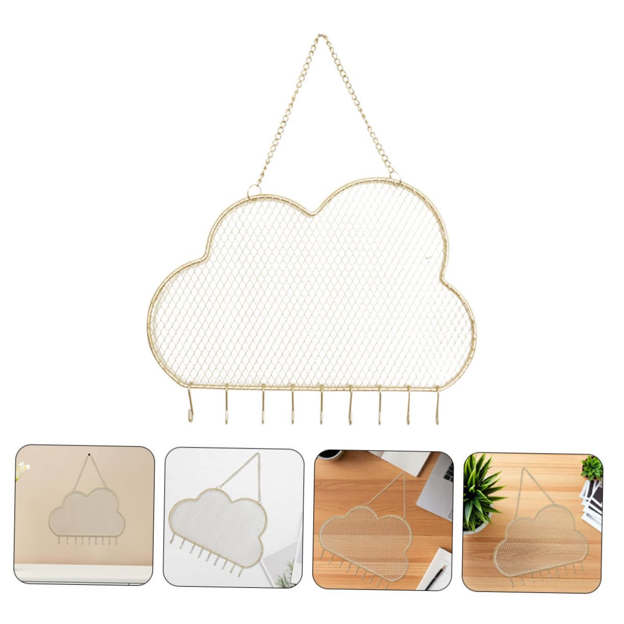 Gatuida 2 Stück Wandmontierter Ohrring organizer mit Gitter design Platzsparender Schmuckhalter zum Hängen für Schlafzimmer und Badezimmer Kompakter Schmuckdisplay für Übersichtliche