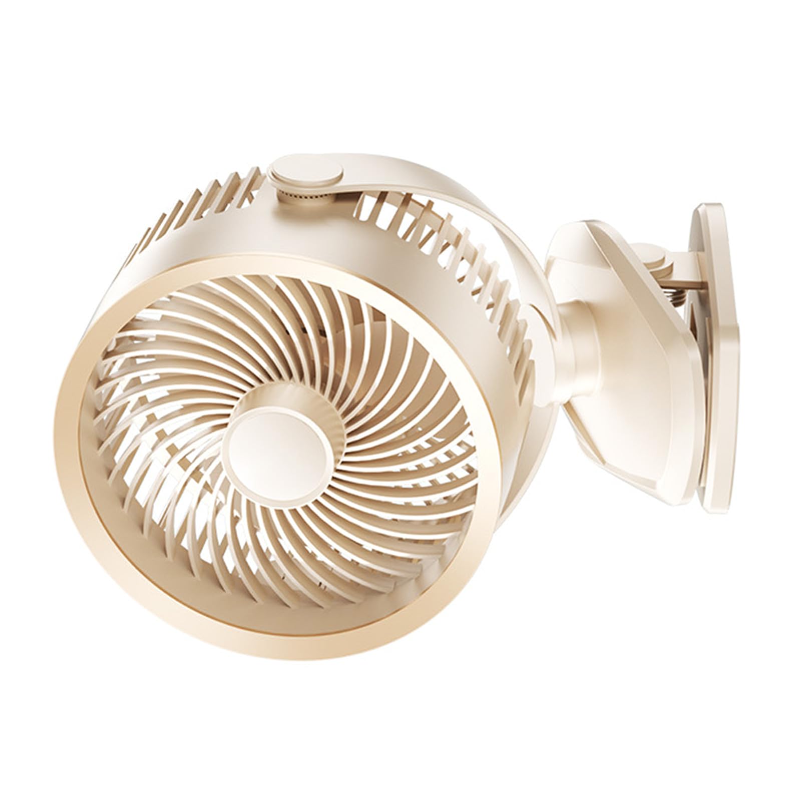 Tsynapter Rotatable Clip on Fan USB Charging Portable Quiet Fan with Night Light Texture Suitable for Camping Travel Portable Desk with Light