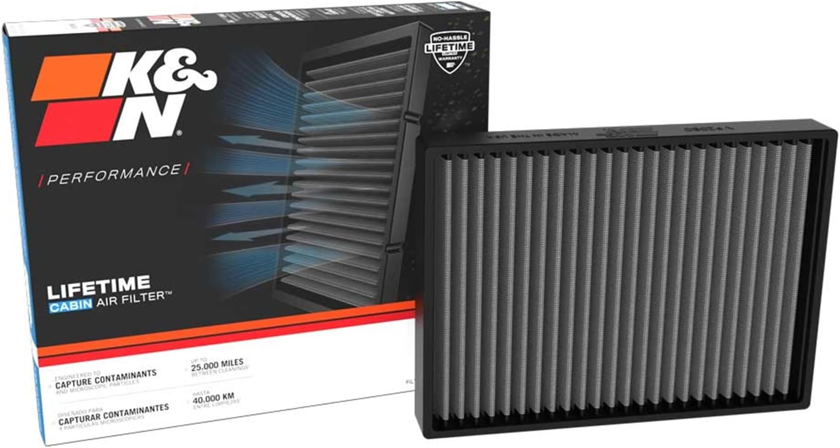 K&N LIFETIME Cabin Air Filter: Premium, Washable, Clean Air for your Cabin: Compatible with Select 2021-2025 Toyota/Lexus: 4Runner, Land Cruiser, Sequoia, Tundra, Tacoma, GX550, LS500, LX600, VF2080