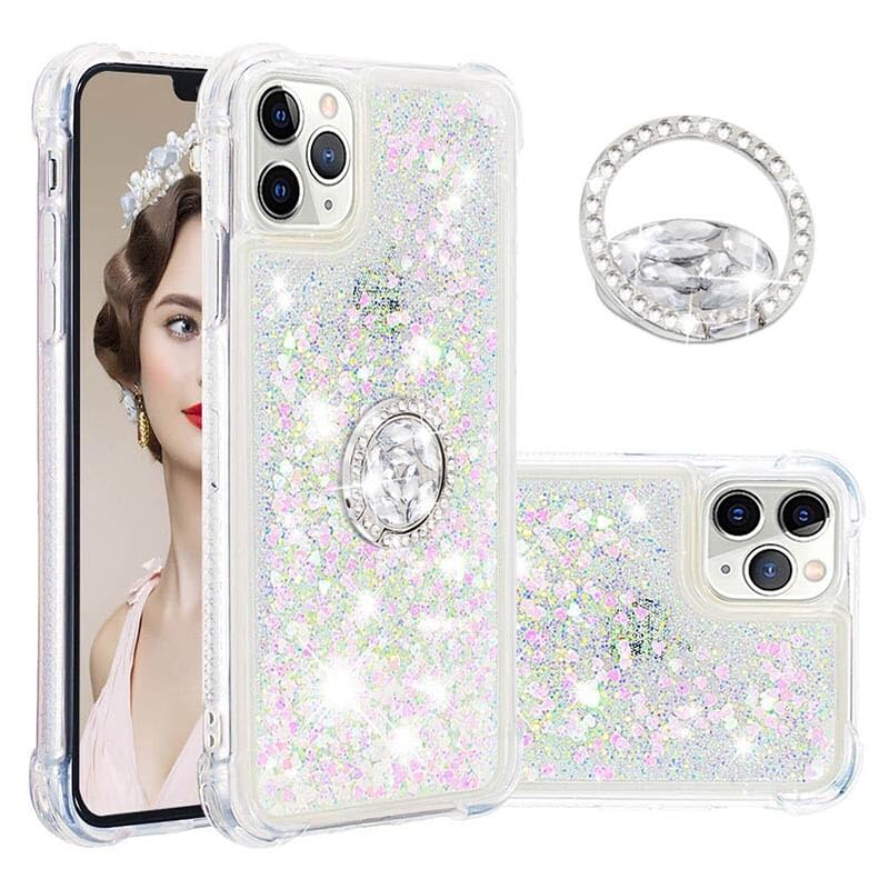 Coque iPhone 14 Plus à paillettes le cadeau Amour coloré parfait