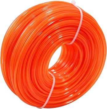095 Cross Fire Trimmer Line for Echo Weed Wacker, 250FT Orange Nylon String, Universal Fit for Most Grass Trimmers