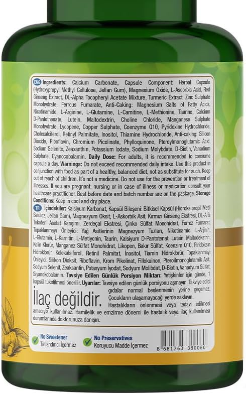 Nature's Supreme Multivitamin for Men 60 Kapsül