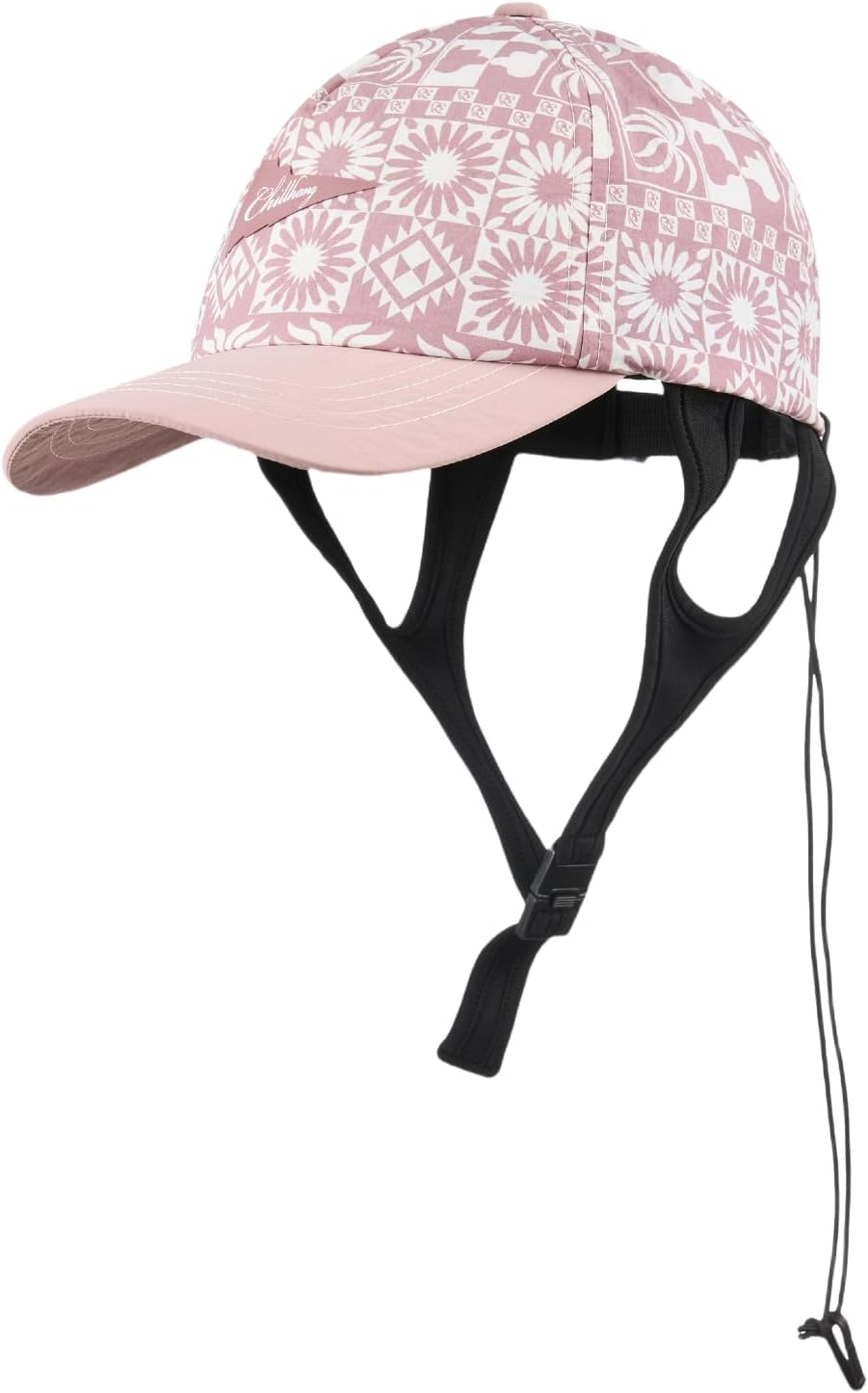 Summer Non-Slip Baseball Cap with Vintage American Retro Patchwork Print | Quick-Dry & Windproof | Adjustable Chin Strap for Running, Golf, Hiking & Outdoor Activities