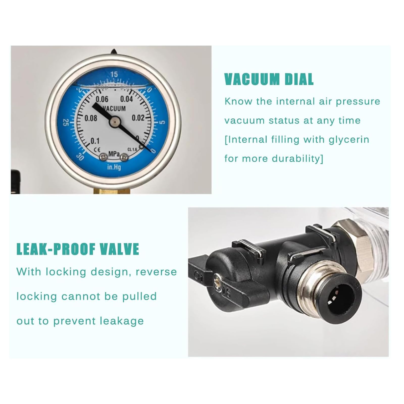 250 Mm Professioneller Vakuumtrockner, Transparenter Vakuum-Exsikkator Aus Polycarbonat-Kunststoff, Mit Doppelventildruck Und Manometer, Für Die Lagerung Von Vakuumtrocknung Im Labor