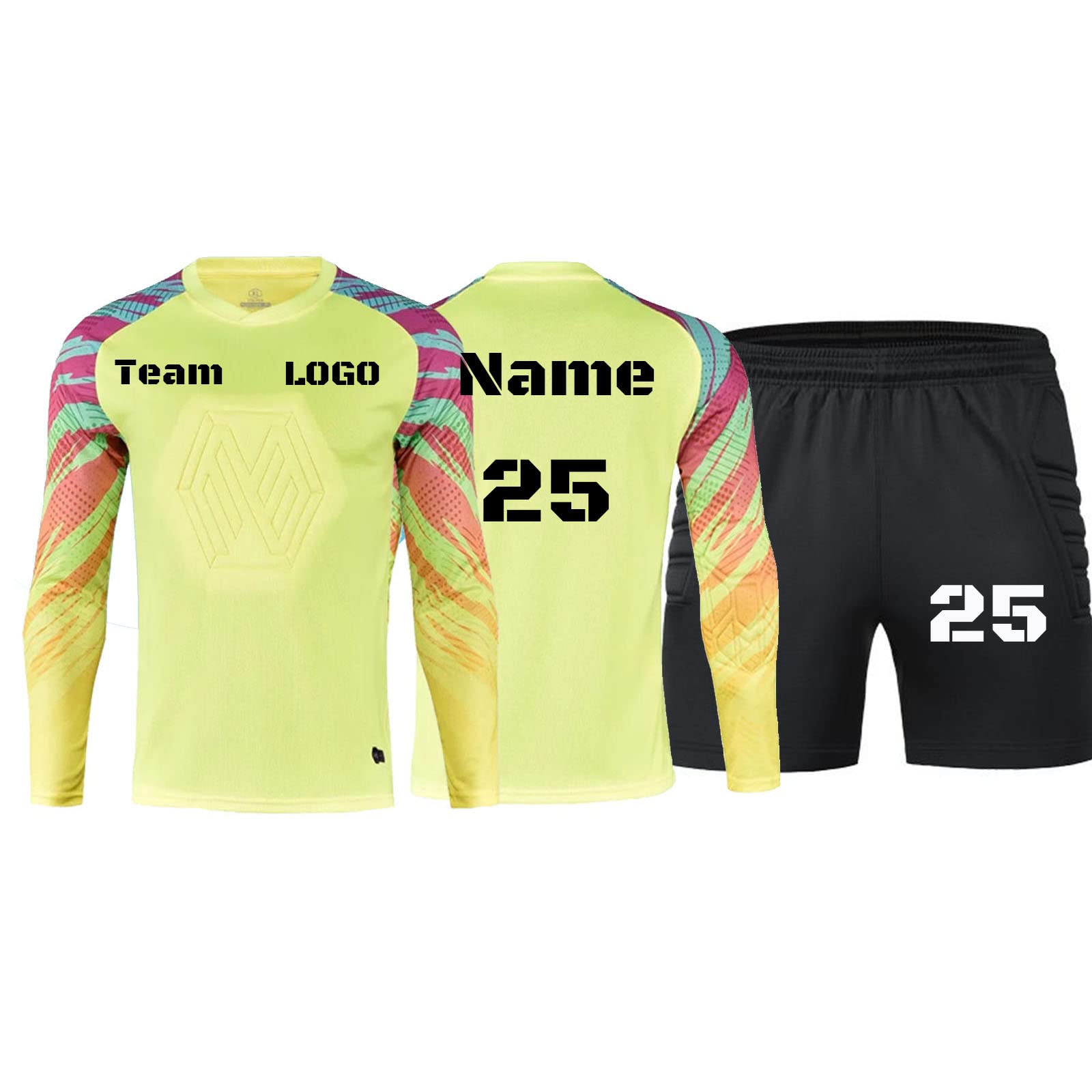 Camiseta De Portero Personalizada Equipo De Entrenamiento De Fútbol para Niños con su Nombre, número, Equipo, número Regalo De Fútbol para Niños
