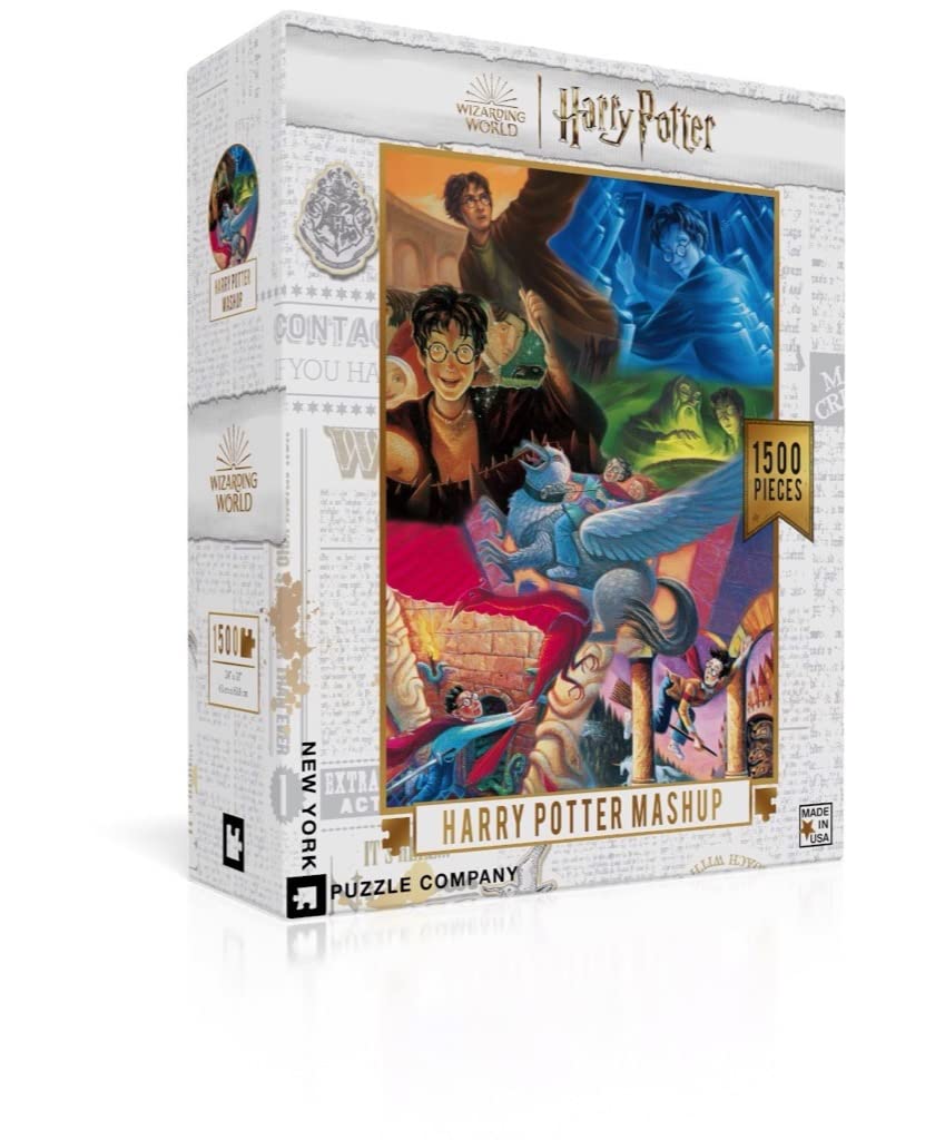 New York Puzzle Company - Harry Potter Harry Potter Mashup - 1500 Piece Jigsaw Puzzle for Family Game Nights by Mary Grand-Pré - Image 2