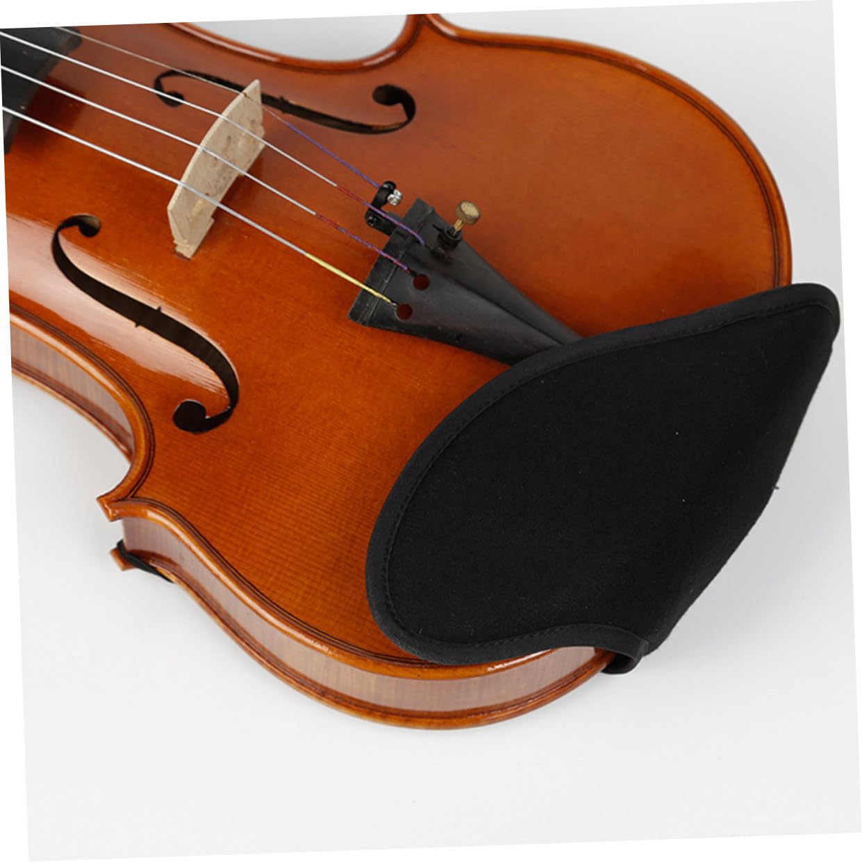 BESPORTBLE Almohadilla de Barbilla para Violín Negra, Cojín Cómodo y Antideslizante, Accesorio para Instrumentos Musicales, Absorbe Sudor y Protege Violín, Adecuado para Varios estilos