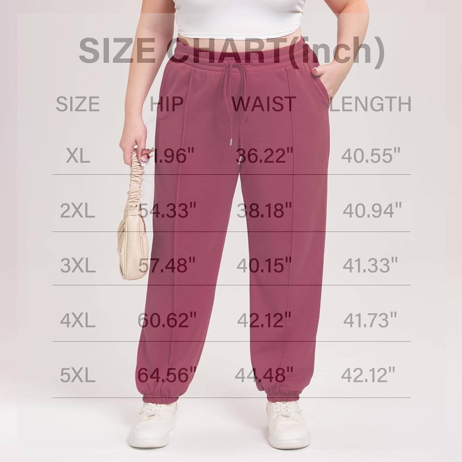 Moon Wood Plus Size Sweatpants Women High Waisted Loose Baggy Lounge Trousers Casual Pants Workout Joggers with Pockets - Image 6