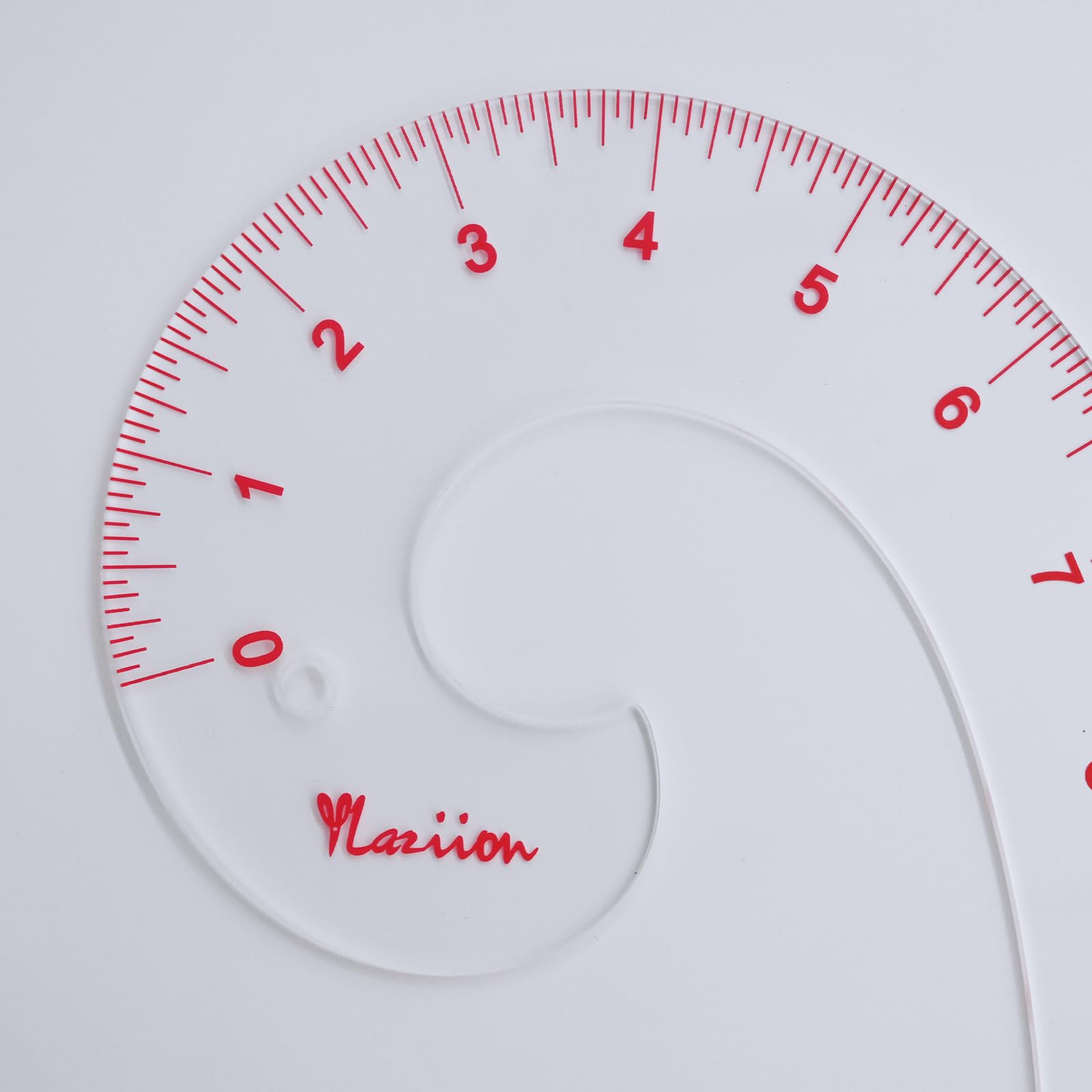 YLaziion Regla curva francesa acrílica de 30,5 cm, 3 mm, herramienta de dibujo transparente en forma de coma con escalas grabadas con láser, no amarillea, alta transparencia para costura y diseño de