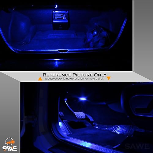 Miniatura 5 de Bombillas LED 12-SMD 3528 Festoon de 1.732 in para puerta lateral de coche de cortesía de bucle rígido de 1.73 pulgadas bombillas LED 561 562 567