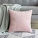 MIULEE Funda de Cojín Fundas de Almohada Decorativa Cuadrado Corduroy Pana a Rayas Moderna Suave para Sofá Silla Cama Sala de Estar DormitorioHogar 40x40cm 1 Pieza Rosa