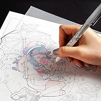 Vista 5 de 50 hojas de papel de calco, 8.5 x 11 pulgadas, bloc de papel de calco para artistas, papel de calco blanco, papel translúcido transparente