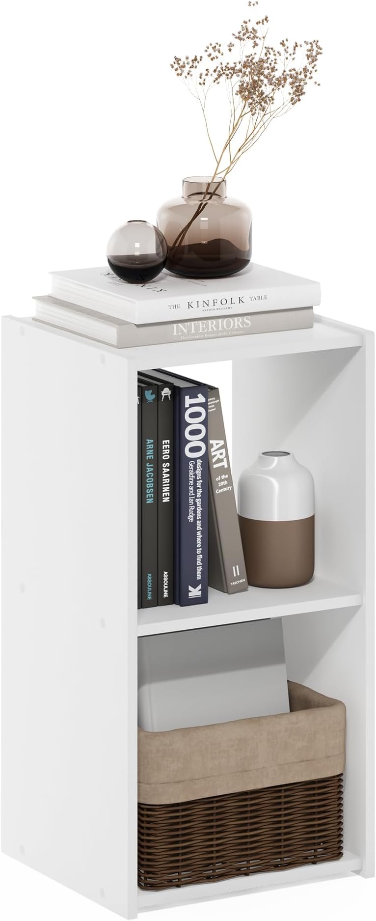 Furinno Pelli Cubic Storage Cabinet, 2x1, White