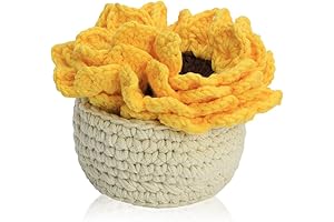WAIT FLY Handmade Crochet Coasters: Adorn Your Home with Charming Crochet Plants