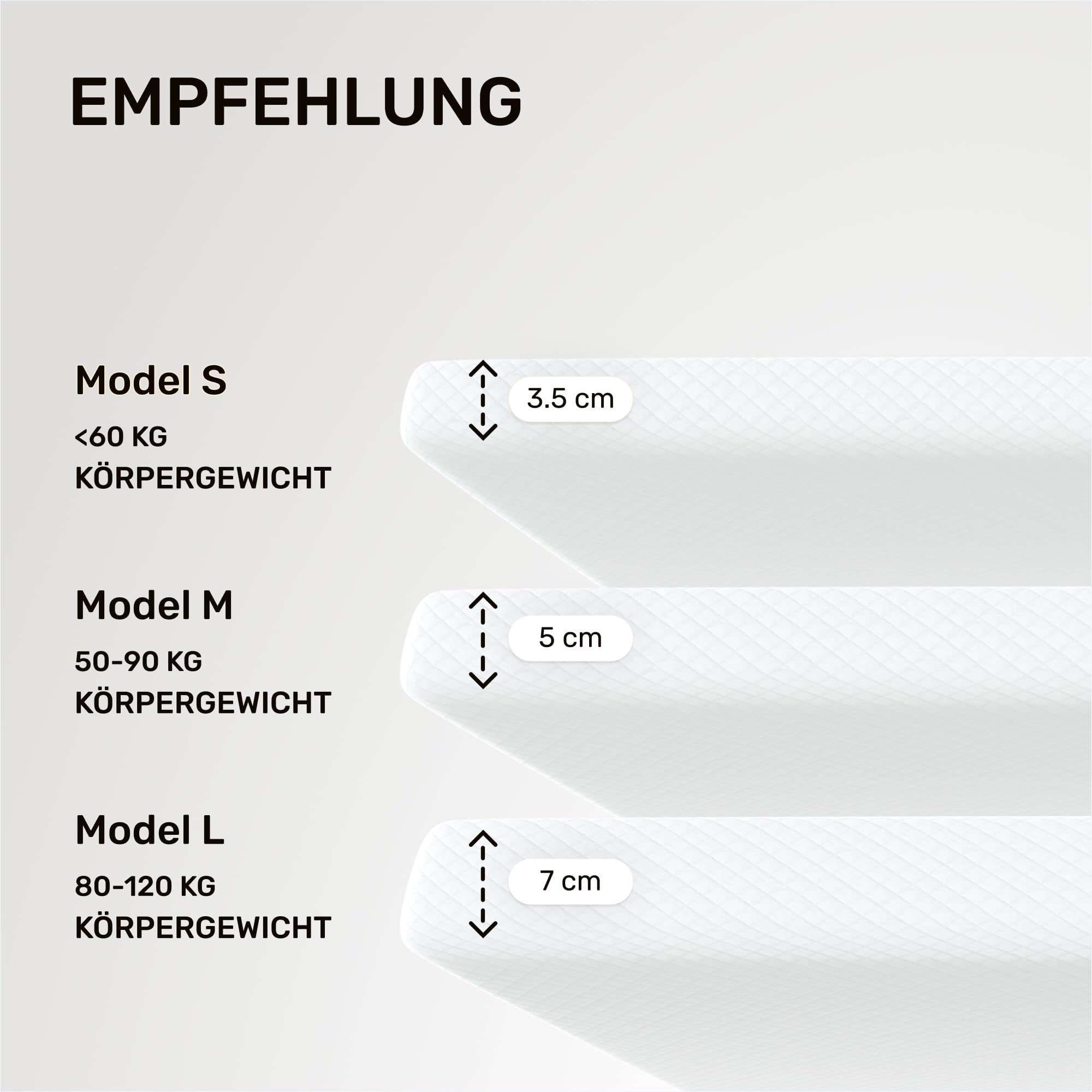 Dailydream Cooling Topper 180x200cm aus Memory Foam, 5 cm hoch