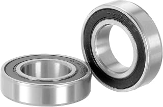 Kozelo 2pcs Deep Groove Ball Bearings - [15mm x 28mm x 7mm] Chrome Steel Balls for Motors Machine Tool Gearboxes Bearing Use, Double Sealed ABEC3