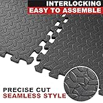XPRT Fitness Puzzle Exercise Mat - Interlocking Foam Tiles - 1/2" Thick EVA Foam Gym Flooring - Home Gym Equipment Mat for Workout, Weight Training & Exercise Equipment - Image 4