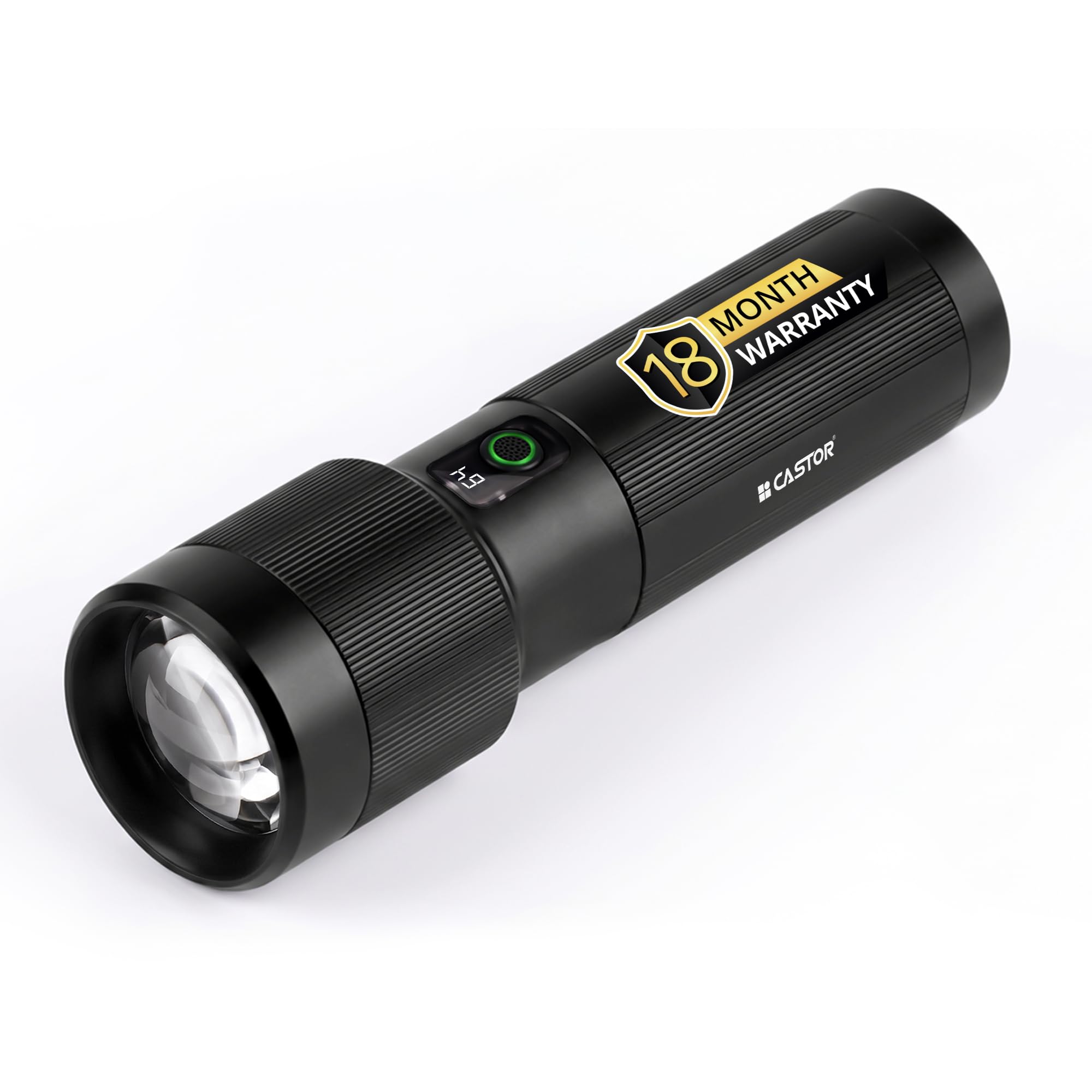 IBELL Castor FL8790S Rechargeable 6000 mAh LED Flashlight, Portable Torch with Digital Display, Type C Charging, Adjustable Focus, Compact Design for Home, Outdoor, Camping & Emergency Use (Black)-image-41