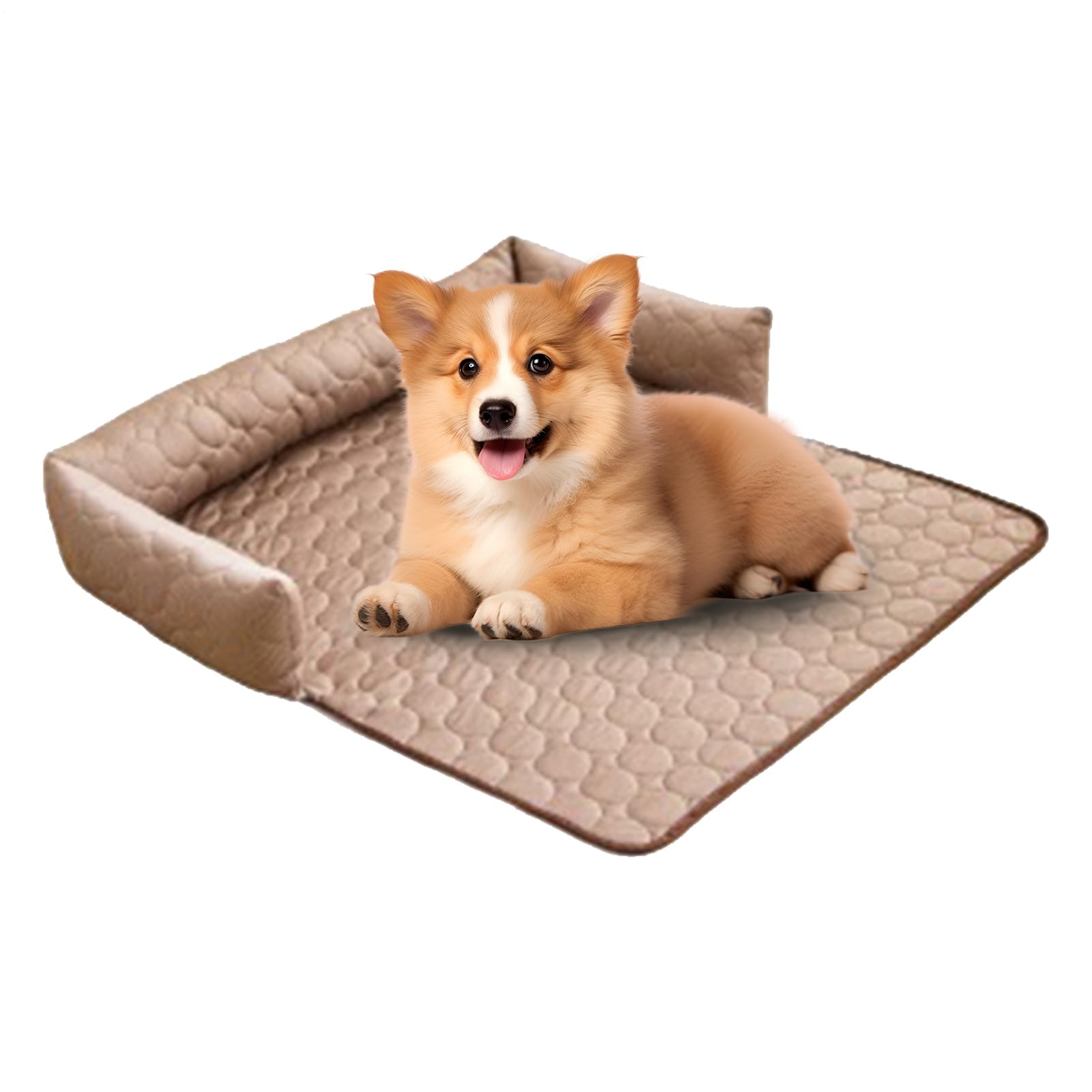 Tappetino rinfrescante per cani Antiscivolo con Coperta Comoda e | Tappetino rinfrescante con fondo antiscivolo per cani Cuscino Coperta Confortevole da Interni Cuccia Divano Auto Gabb