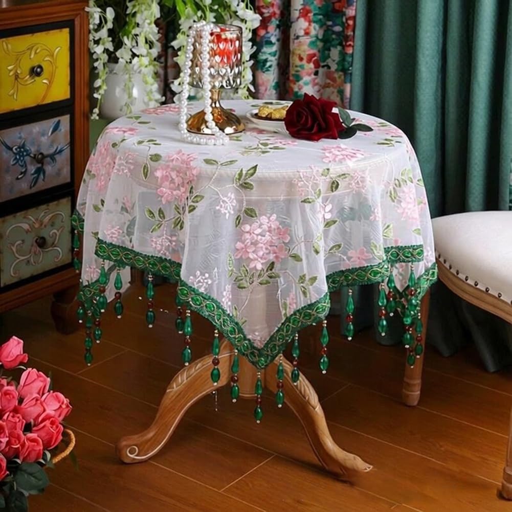 Obszycie frędzlami z perłami, w stylu vintage, do zasłon